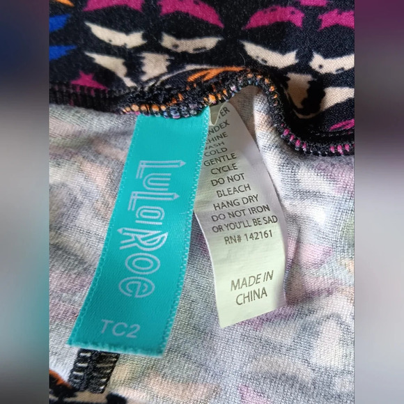 Lularoe Womens TC2 leggings multicolor triangle pyramid - Picture 2 of 2
